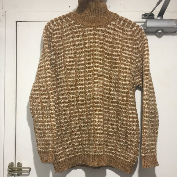 VINTAGE GAELTARRA ARAN KNIT WOOL TURTLENECK SWEATERS SIZE L - Picture 3 of 13